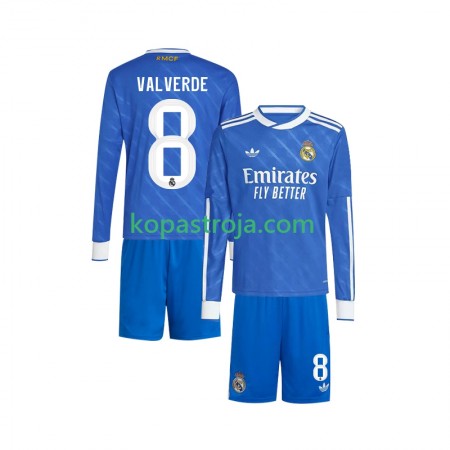 Billiga Fotbollströjor Real Madrid Valverde 8 Barn Tredje tröja 2025/26 Långärmad